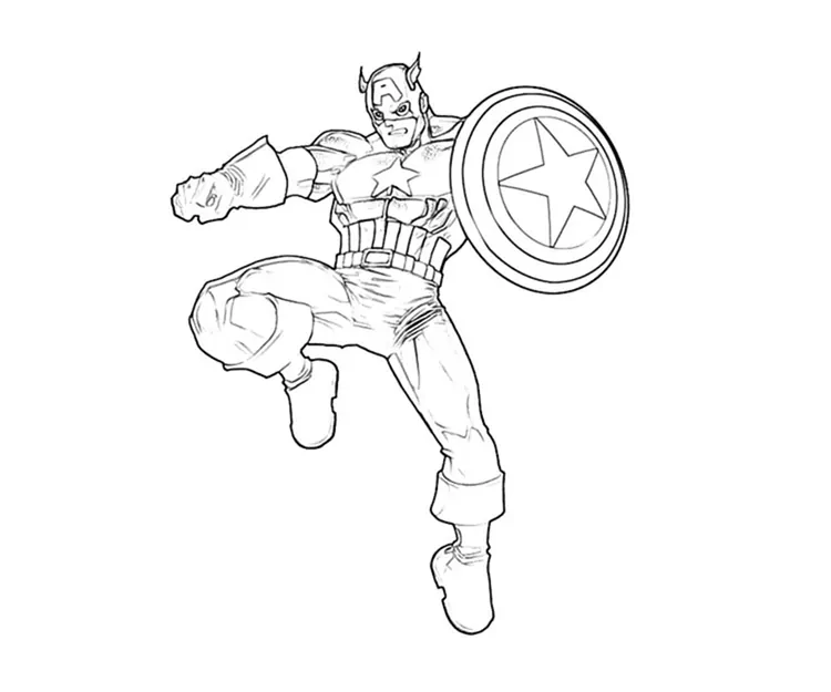 free captain america coloring pages