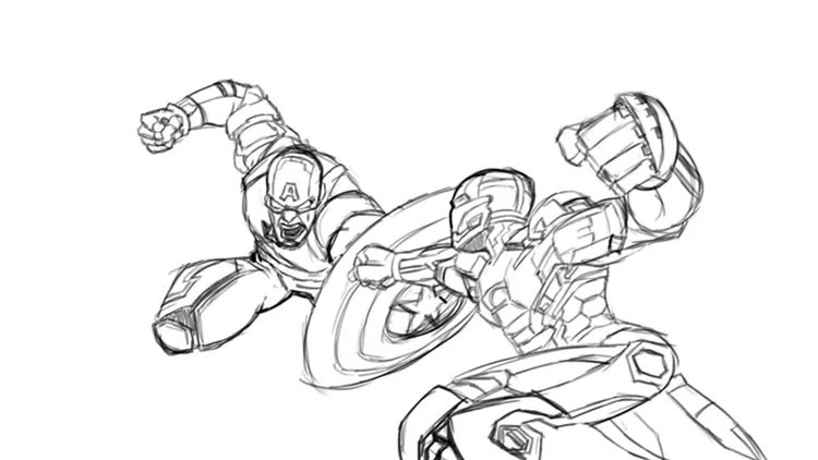 iron man vs captain america coloring pages