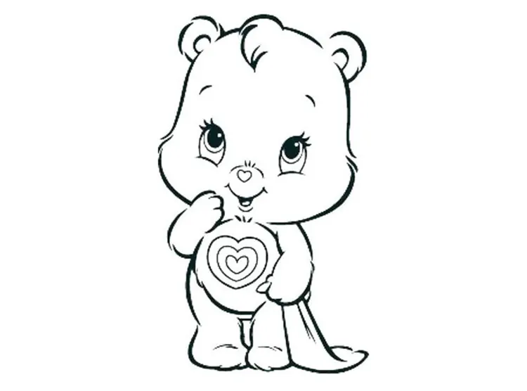 bedtime care bear coloring pages