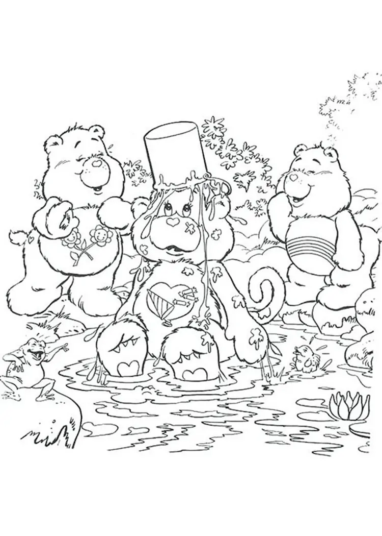 fun care bear coloring pages