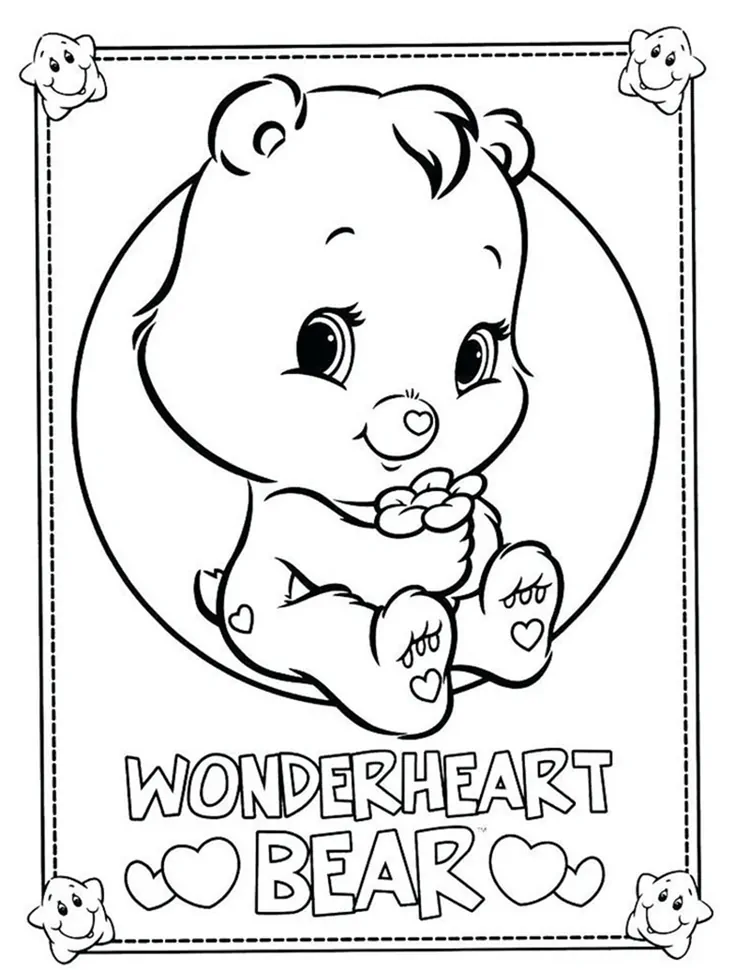 wonderheart care bear coloring pages