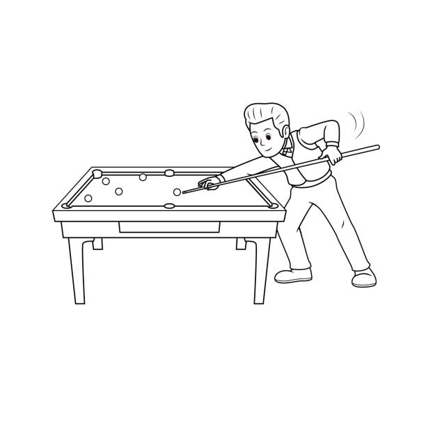carom billiards coloring pages