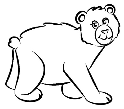 cartoon bear coloring pages