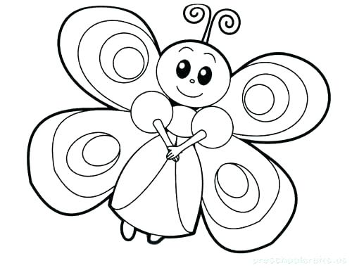 cartoon butterfly coloring pages