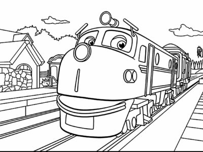 cartoon train coloring pages
