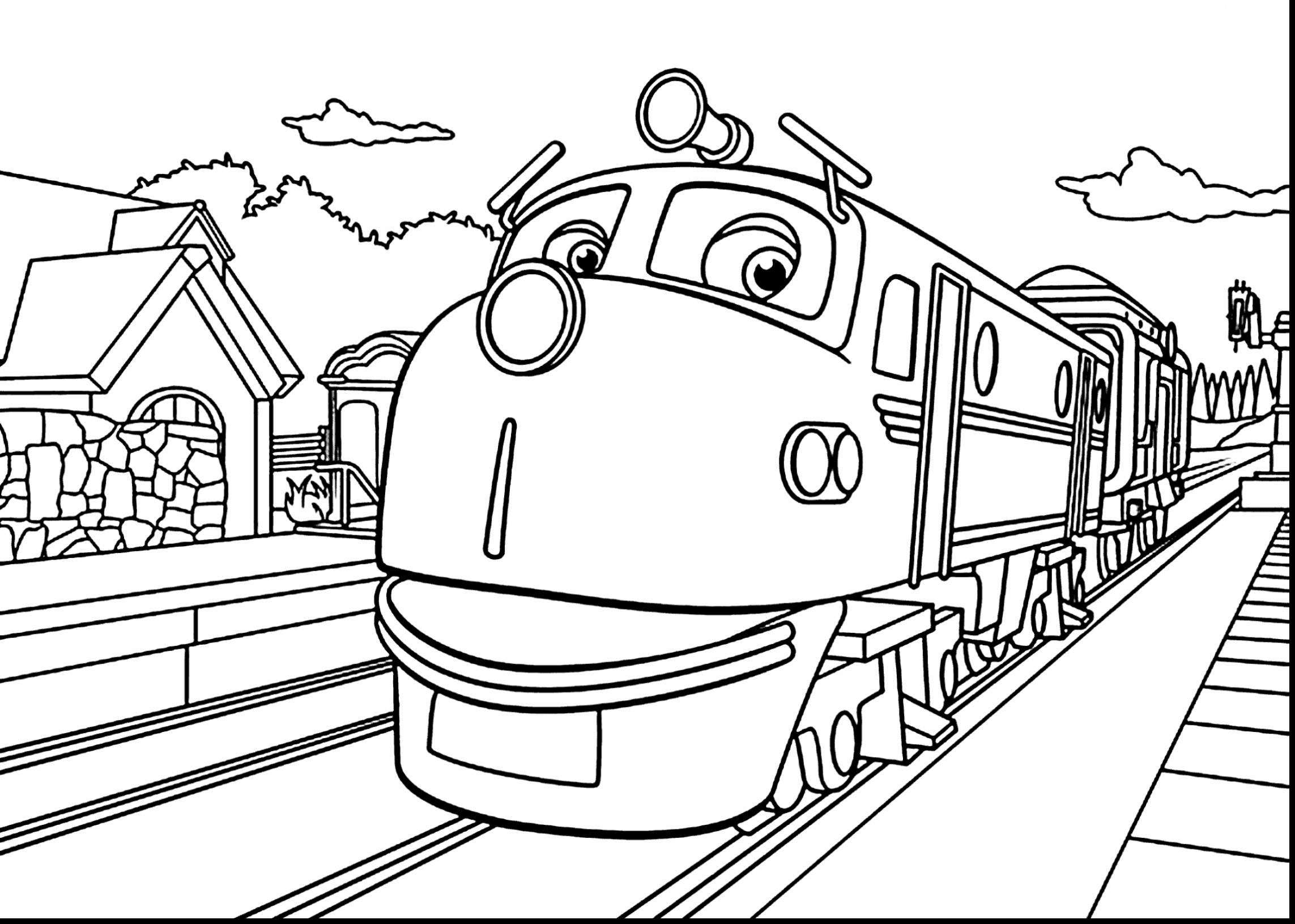 cartoon train coloring pages