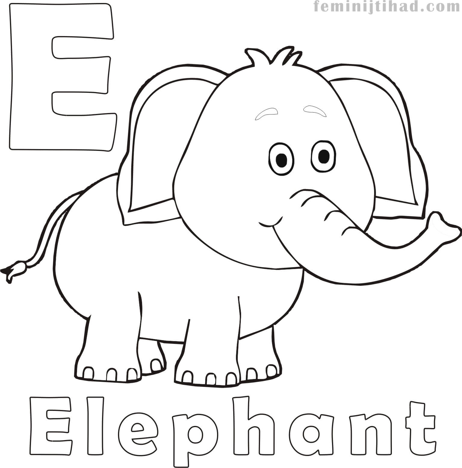 Elephant Coloring Pages PDF - Coloringfolder.com