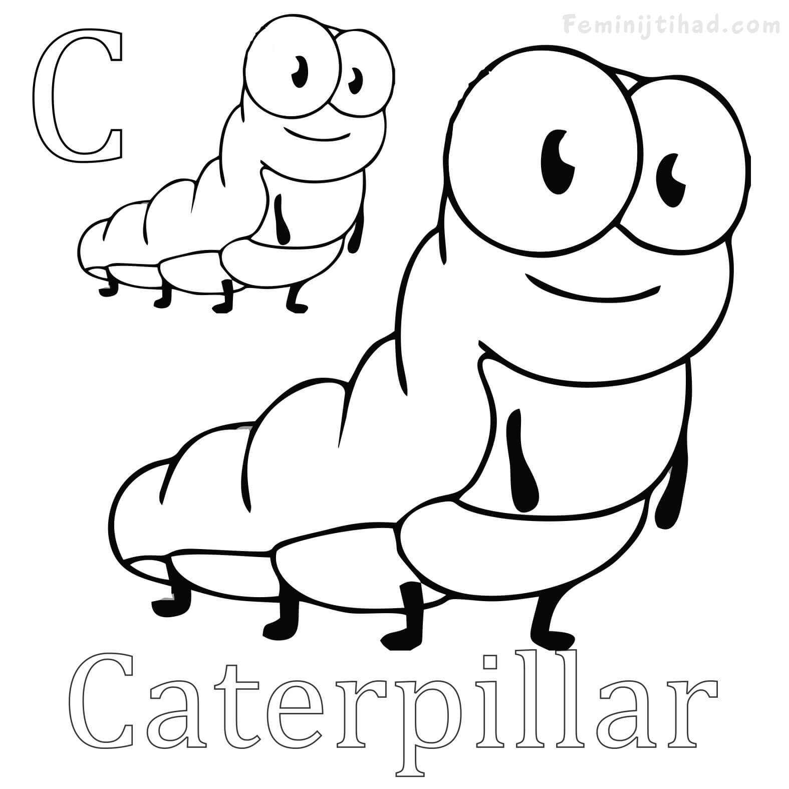 caterpillar coloring page printable
