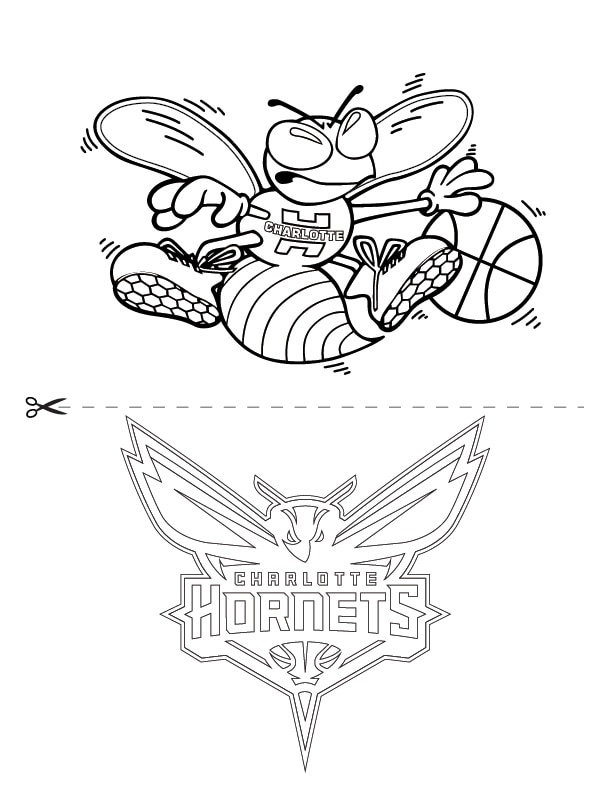 charlotte hornets mascot coloring pages
