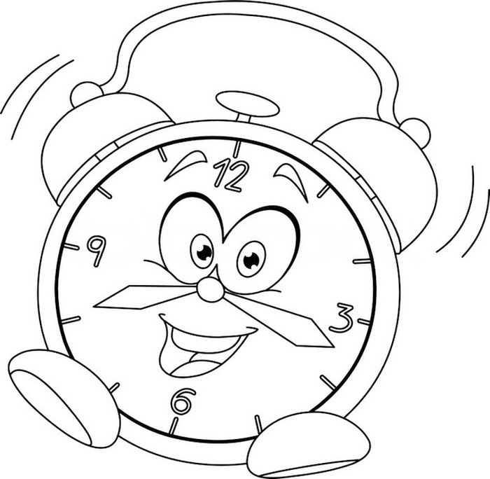 charming alarm clock coloring page online idea