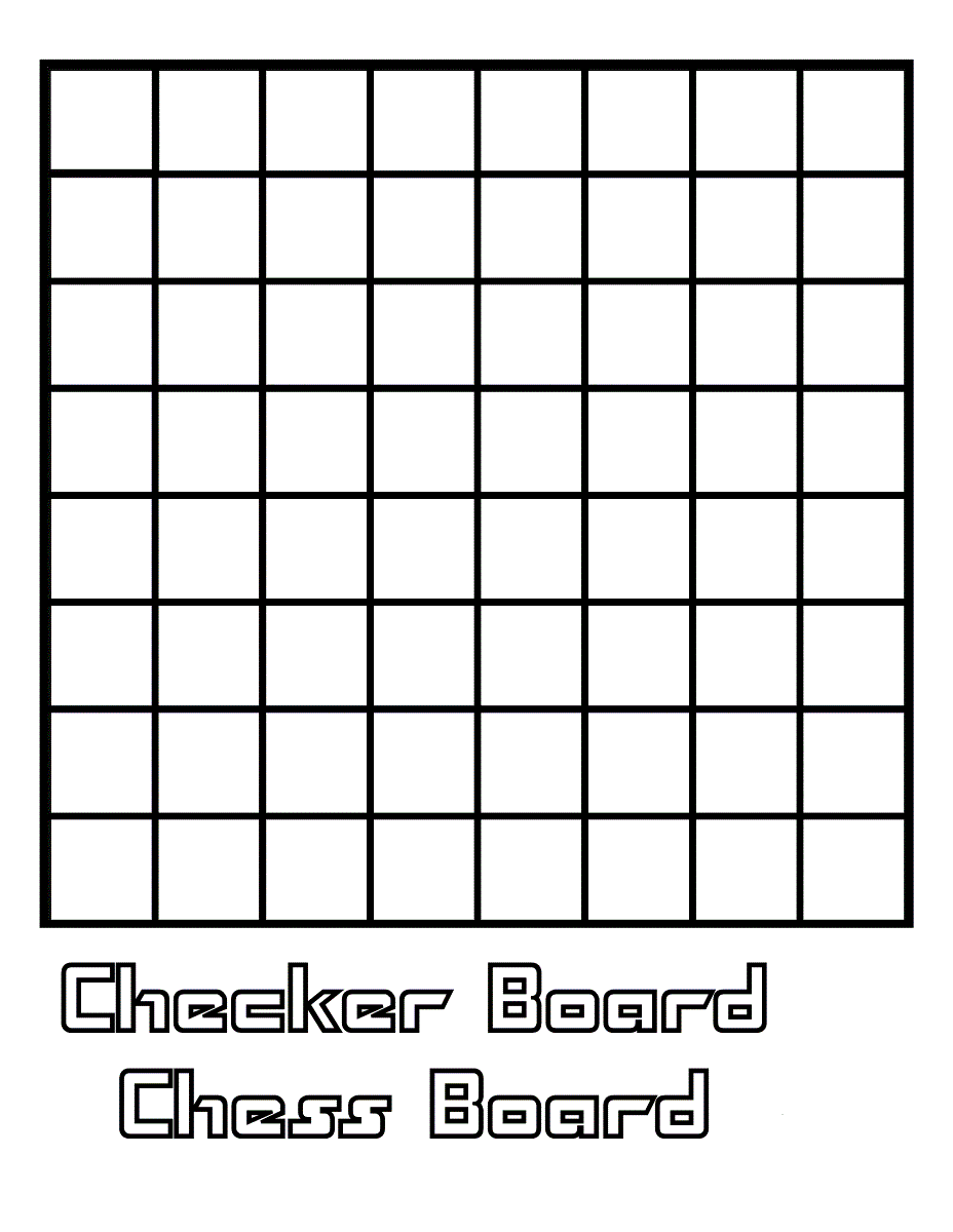 checkers board coloring pages