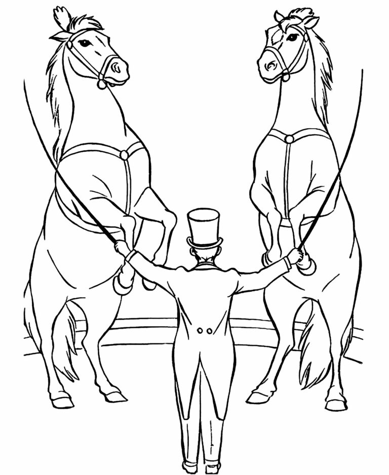 Cheerful Circus Coloring Pages Pdf To Print - Coloringfolder.com