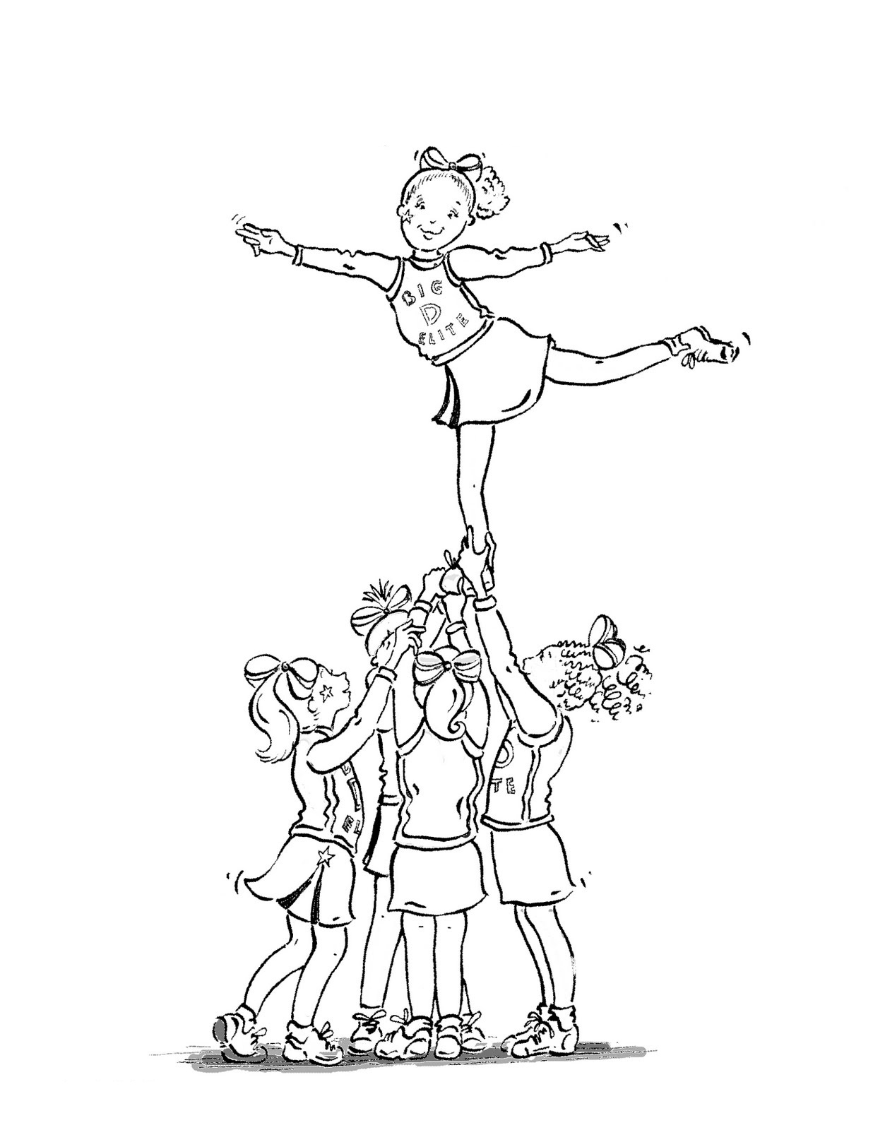 cheerleader coloring pages free
