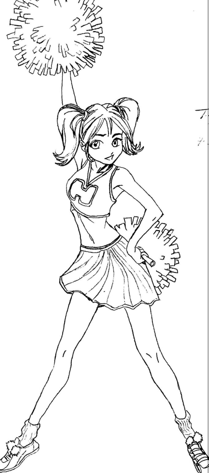 Cheerleader Coloring Pages Pdf Free - Coloringfolder.com