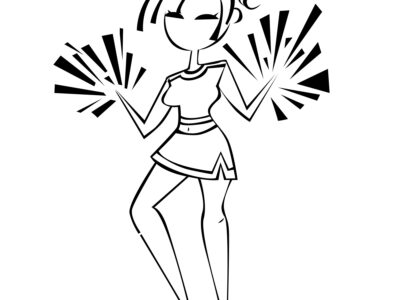 coloring pages for cheerleader girls