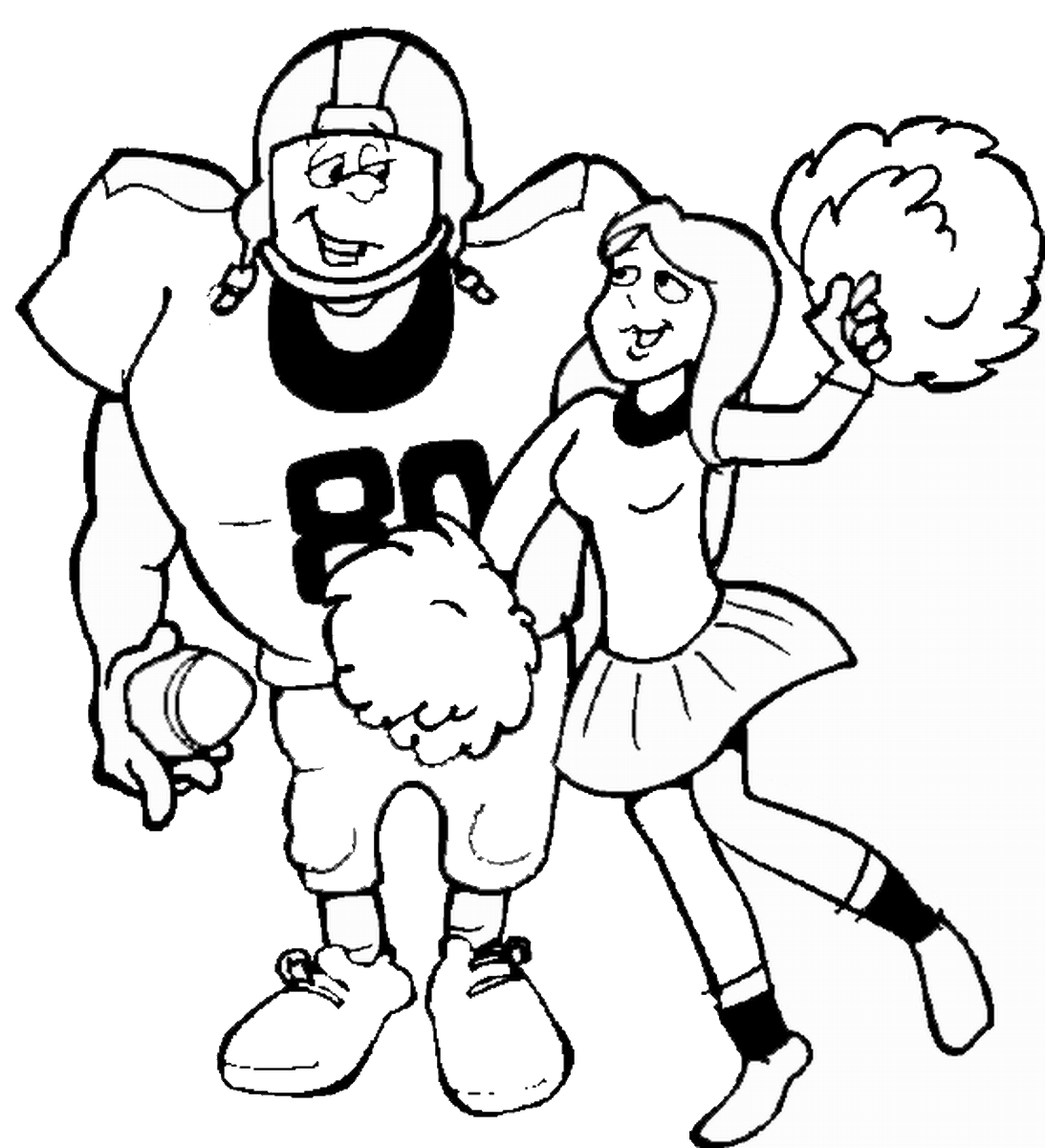 football cheerleader coloring pages