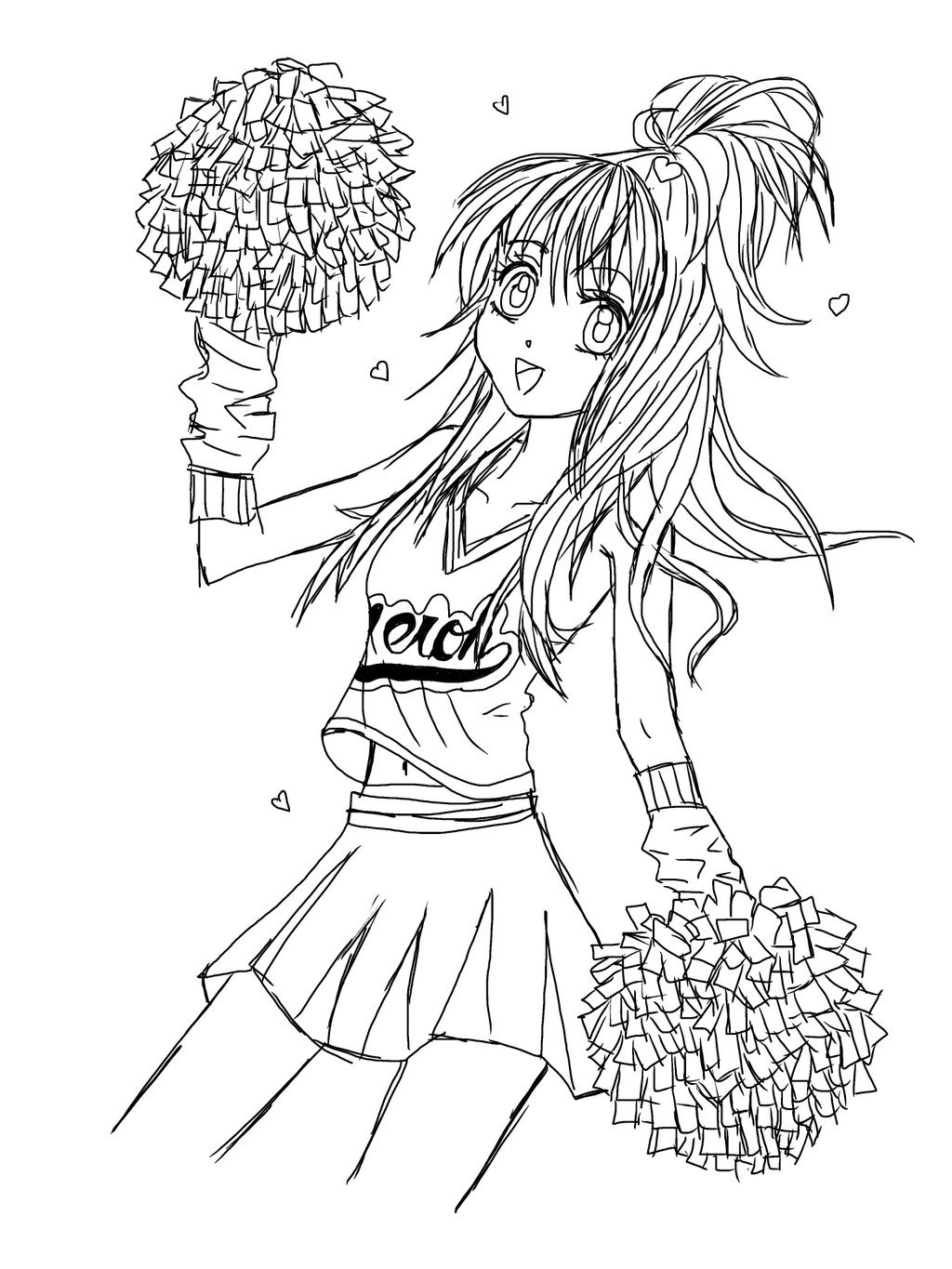 free coloring pages cheerleader