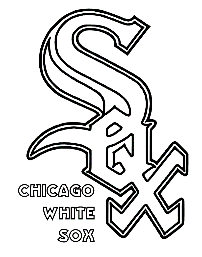 chicago white sox logo coloring pages
