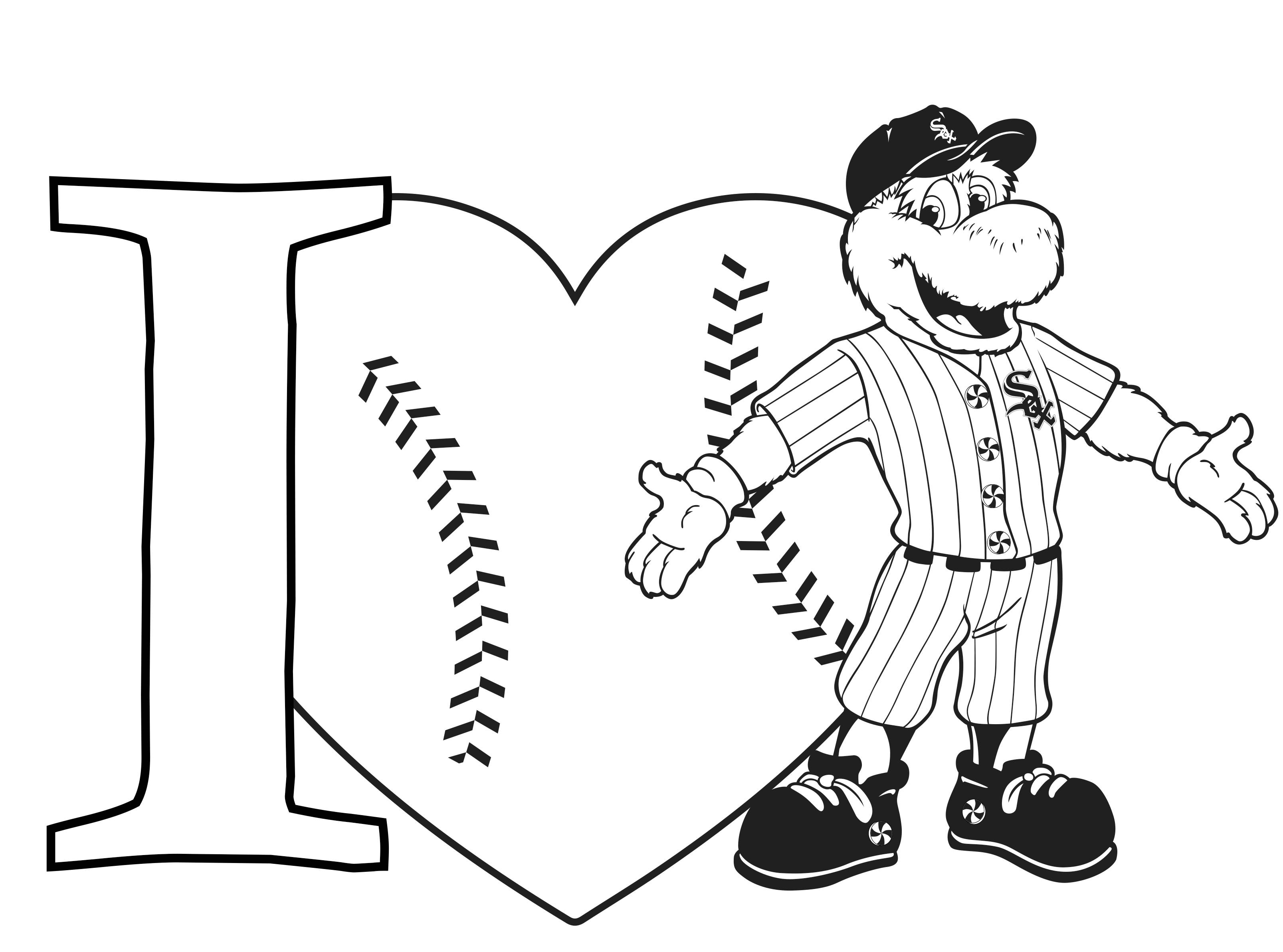 chicago white sox mascot coloring pages