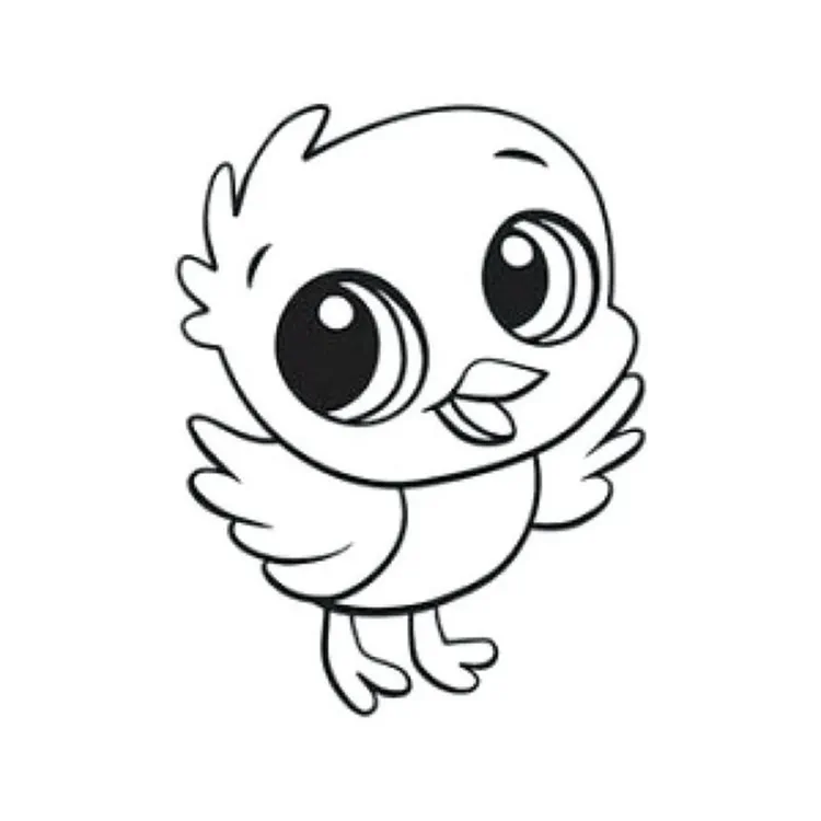 baby chicken coloring pages