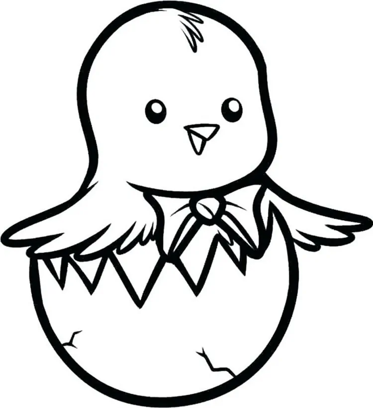 cute chicken coloring pages