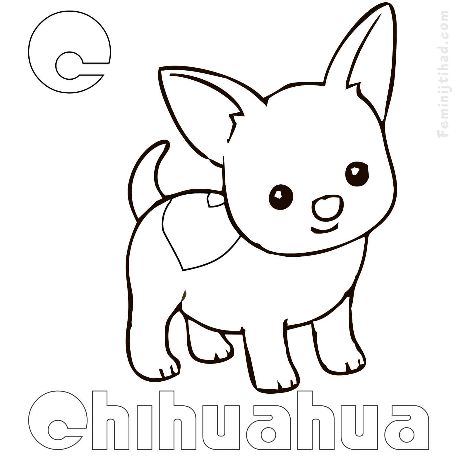 chihuahua coloring pages free