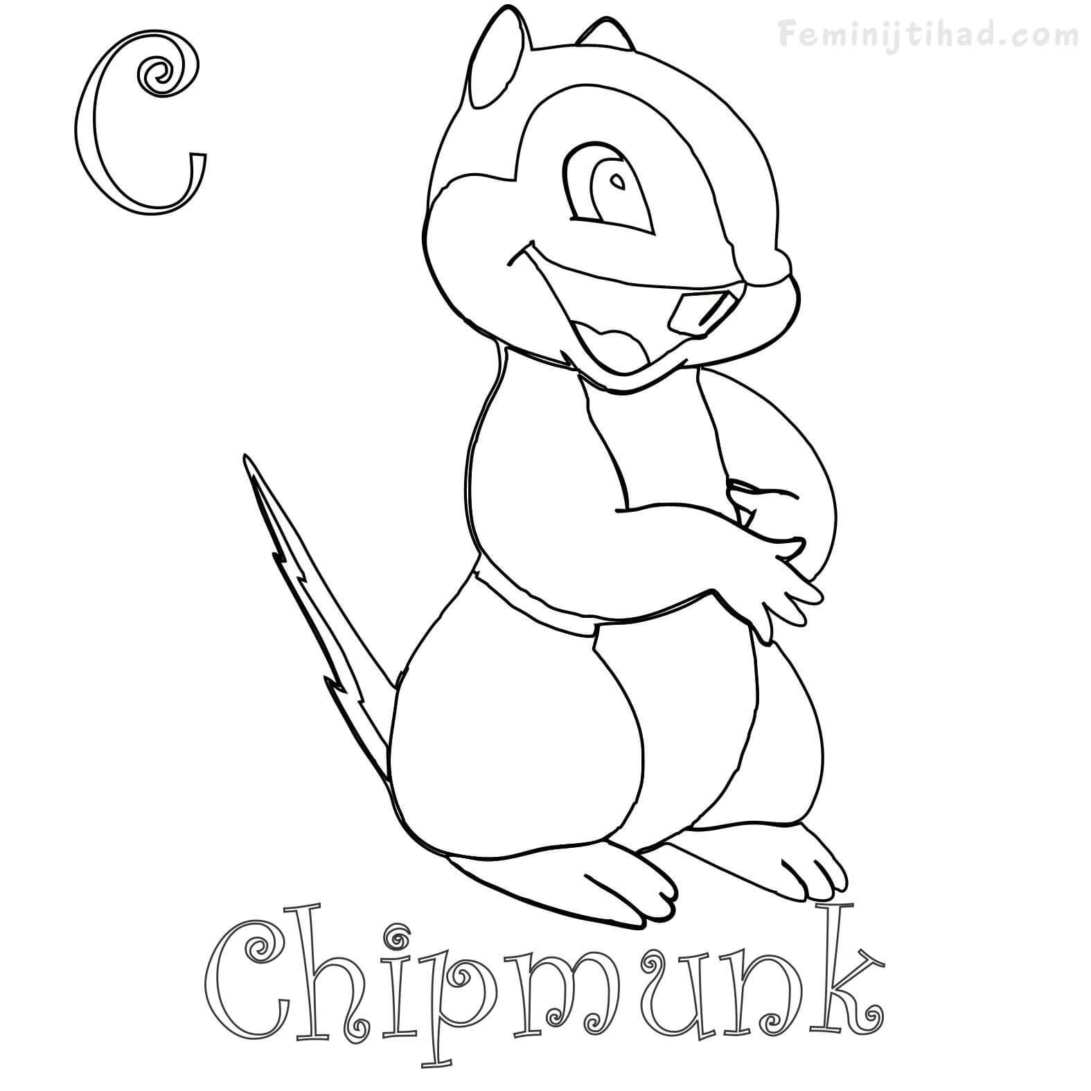 chipmunk coloring pages free
