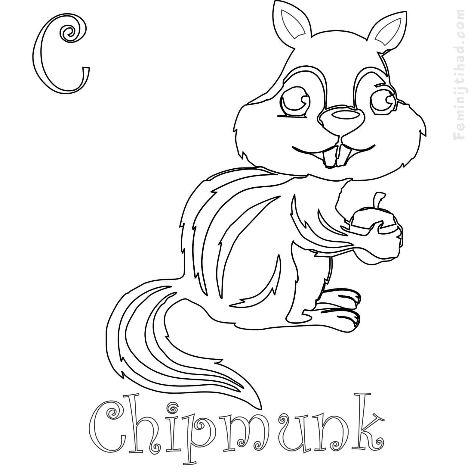 chipmunk coloring pages printable