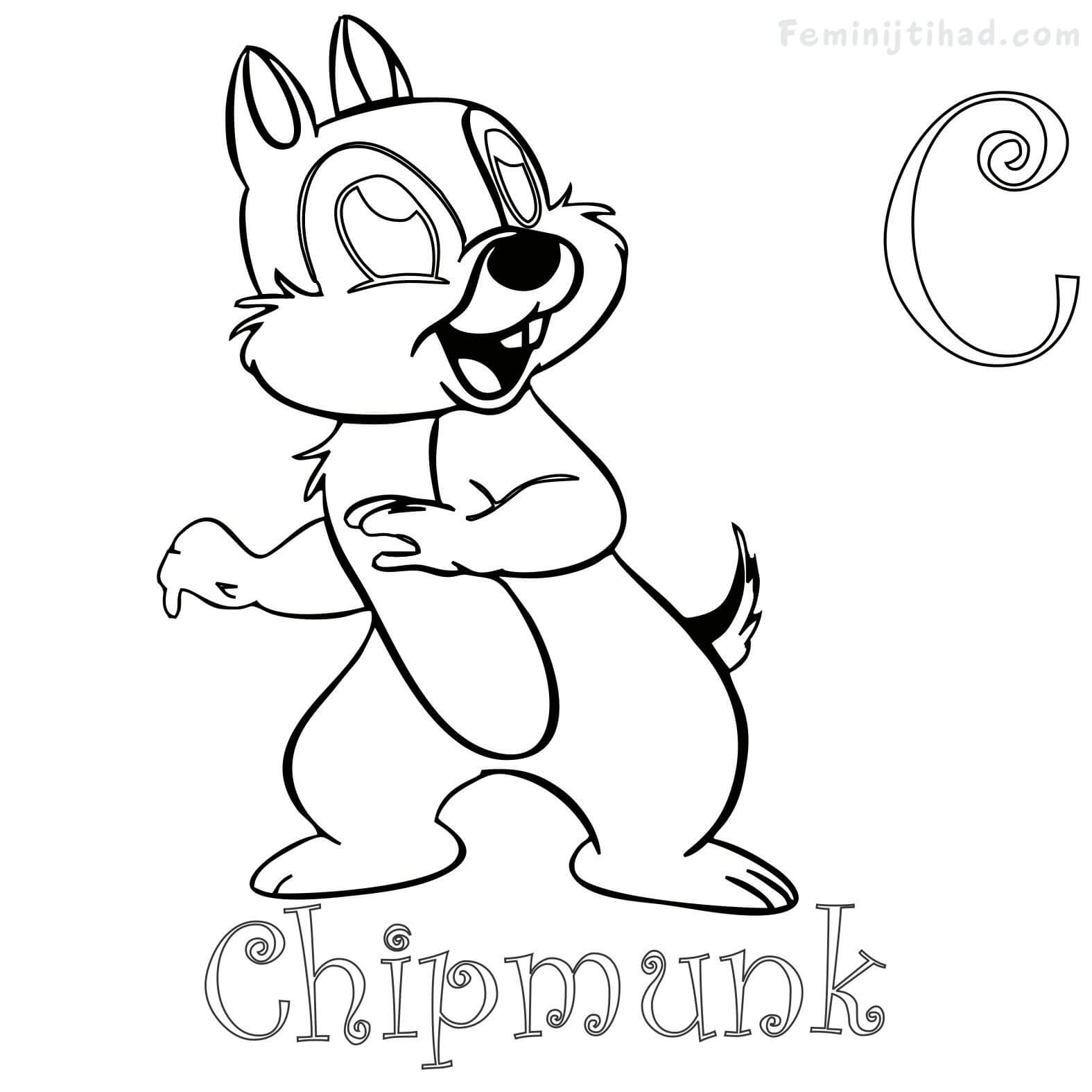 chipmunk coloring pages to print