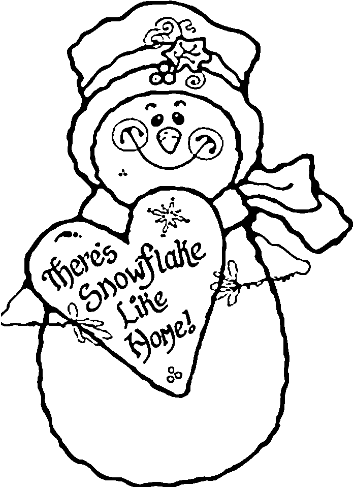 christmas coloring pages snowman