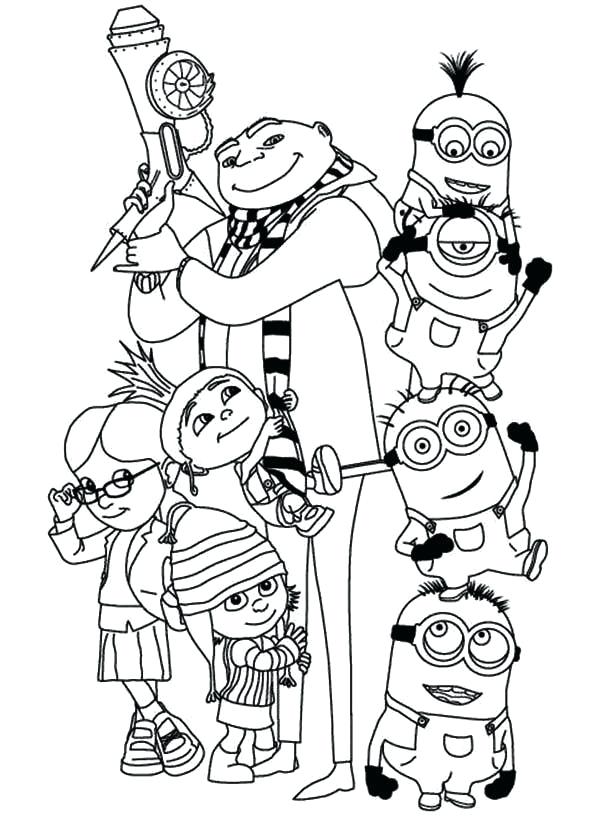 Minion Coloring Pages PrintablePDF For Kids - Coloringfolder.com