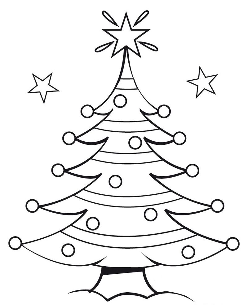 christmas tree coloring pages online