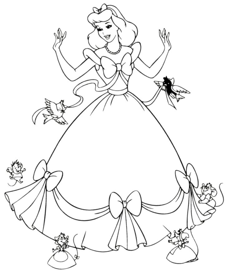 cinderella coloring pages games