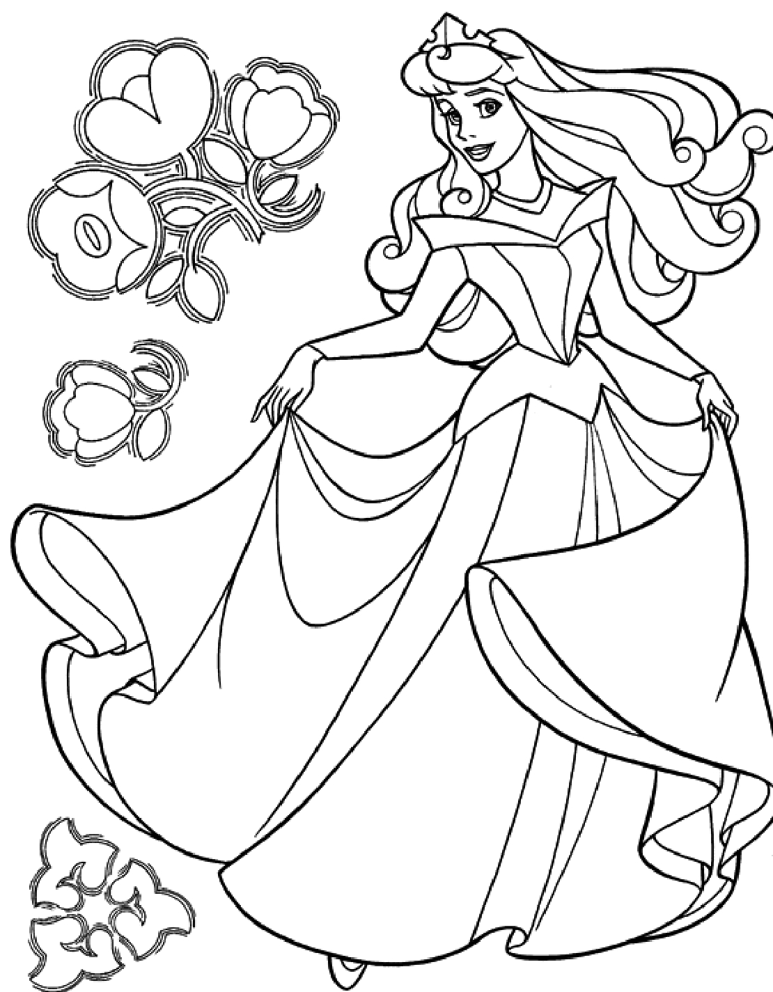 cinderella princess coloring pages