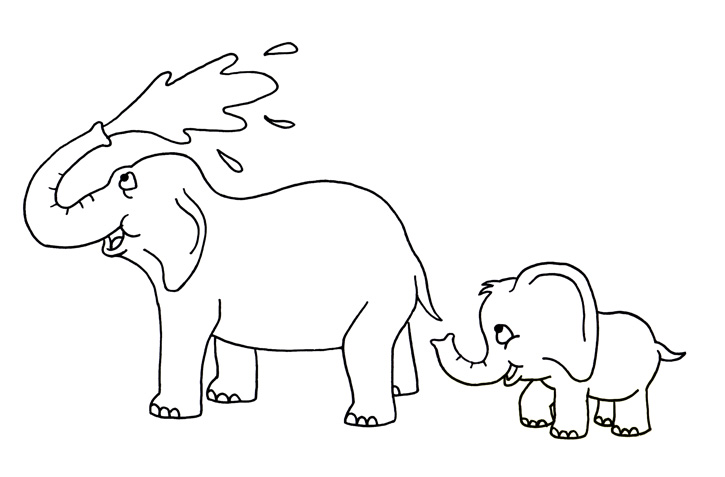 circus elephant coloring pages