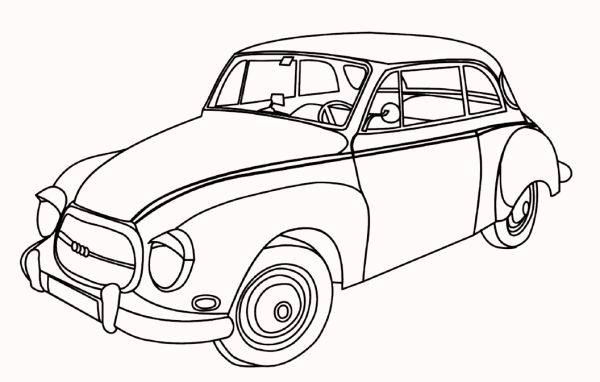 classic and antique car coloring pages