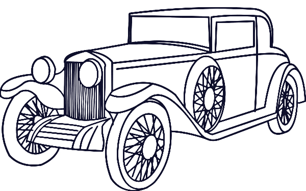 classic car coloring pages