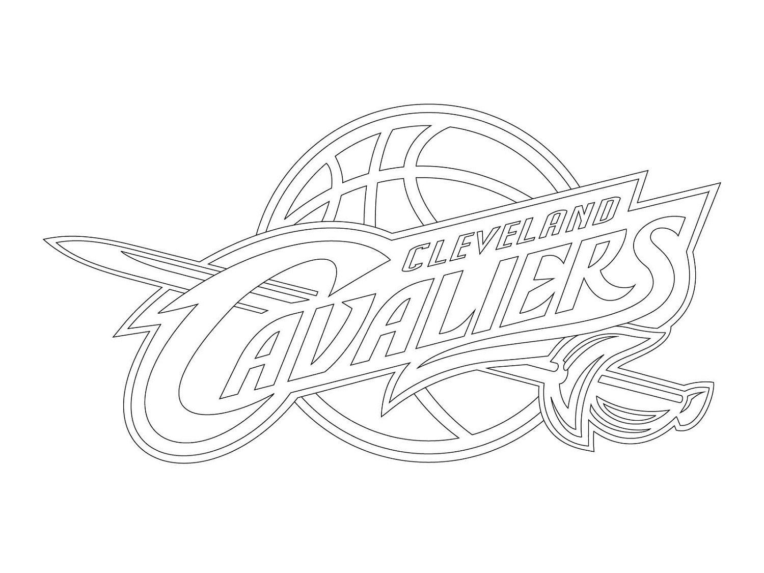 cleveland cavaliers logo coloring pages