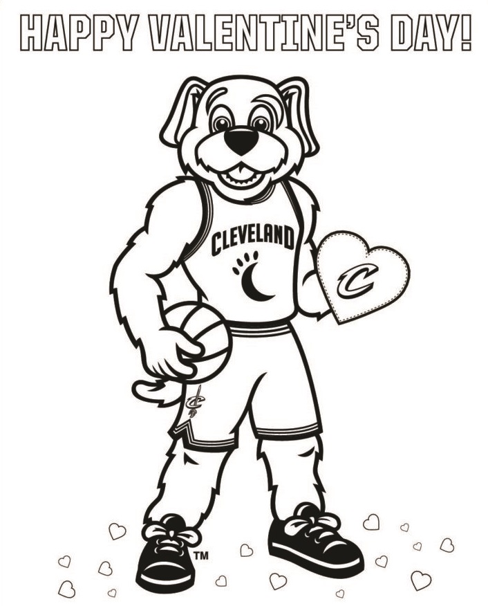 cleveland cavaliers mascot coloring pages