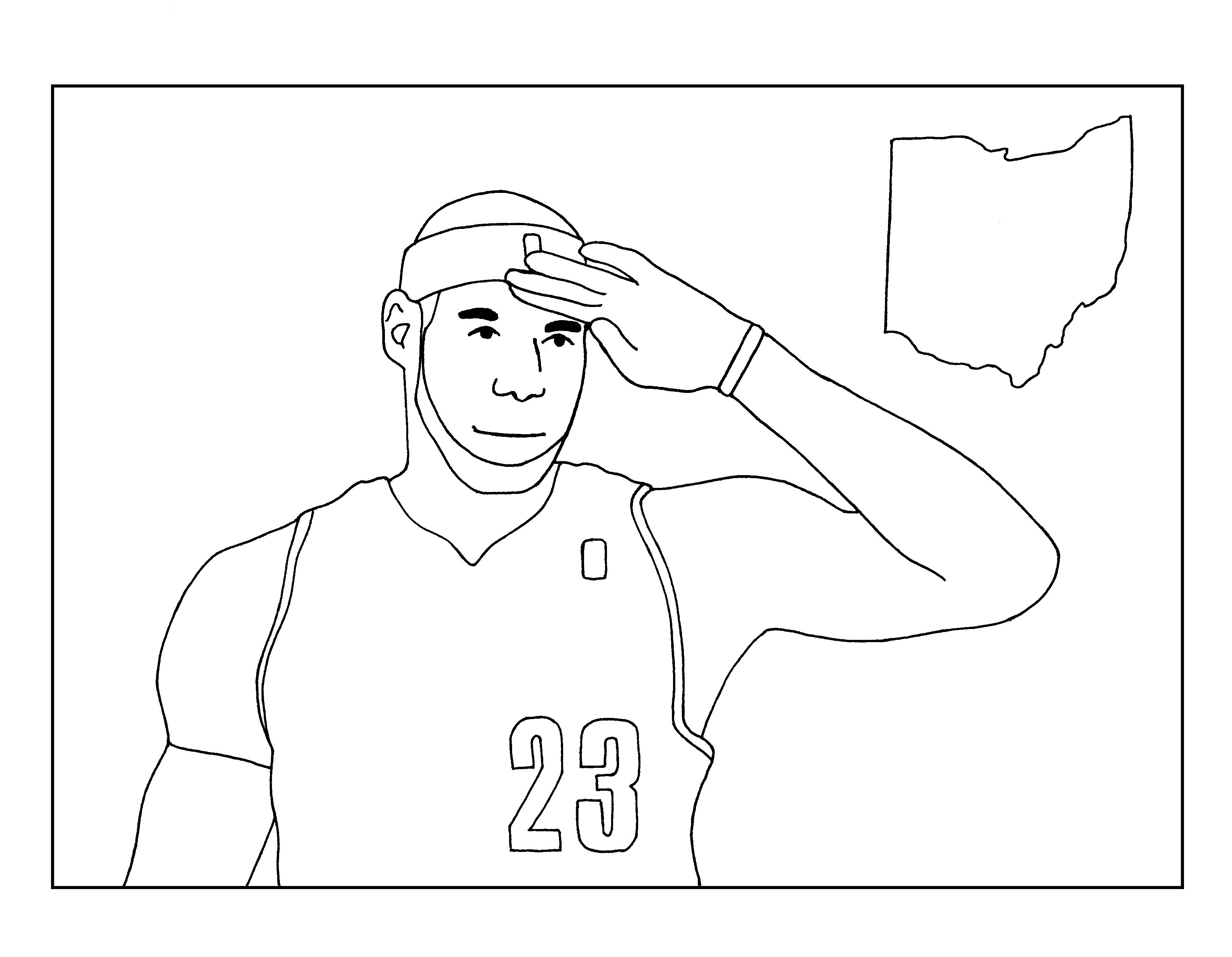 cleveland cavaliers player coloring pages