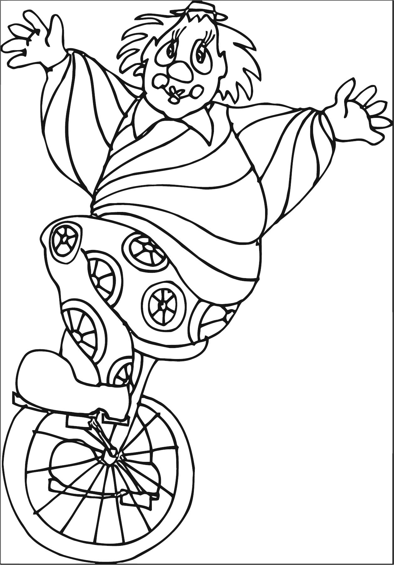 circus clown coloring pages