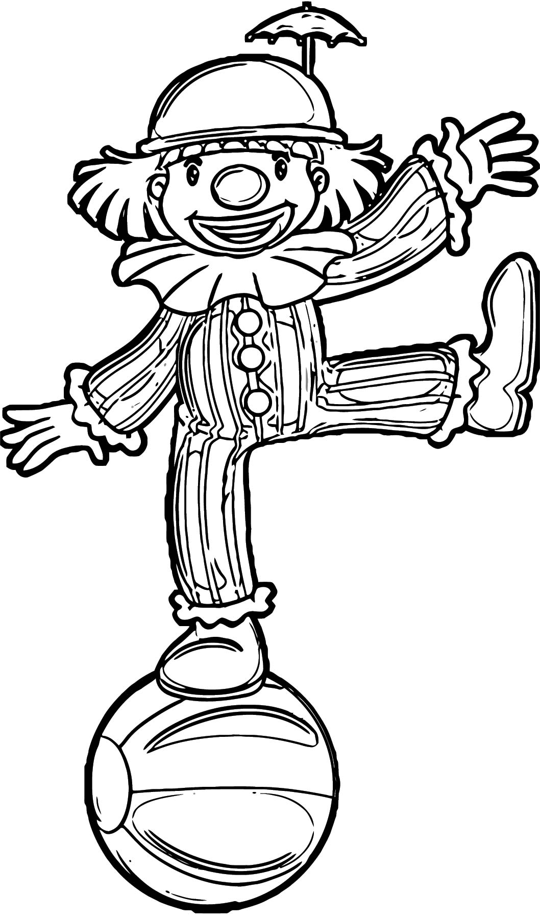 clown coloring book pages