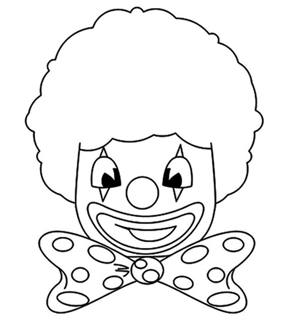 clown face coloring pages