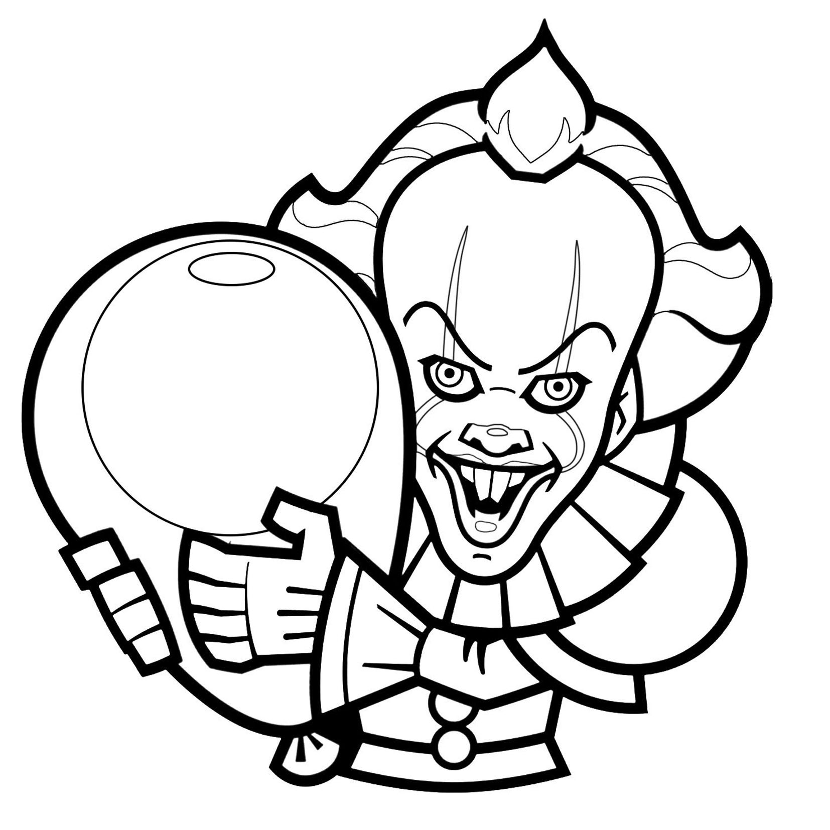 it the clown coloring pages