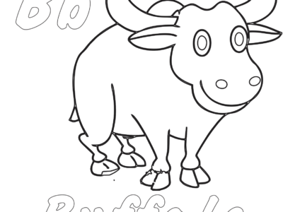 coloring page of buffalo