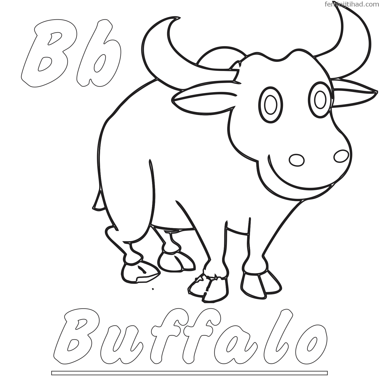 coloring page of buffalo