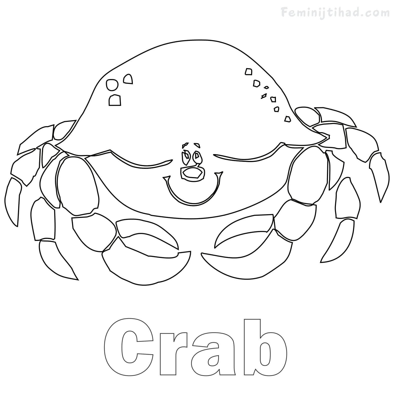 coloring page of crab