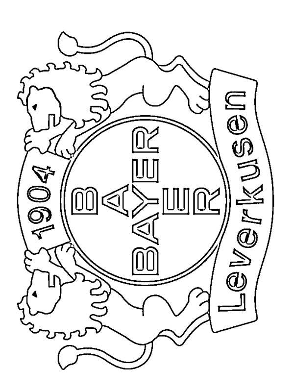 coloring pages bayer 04 leverkusen