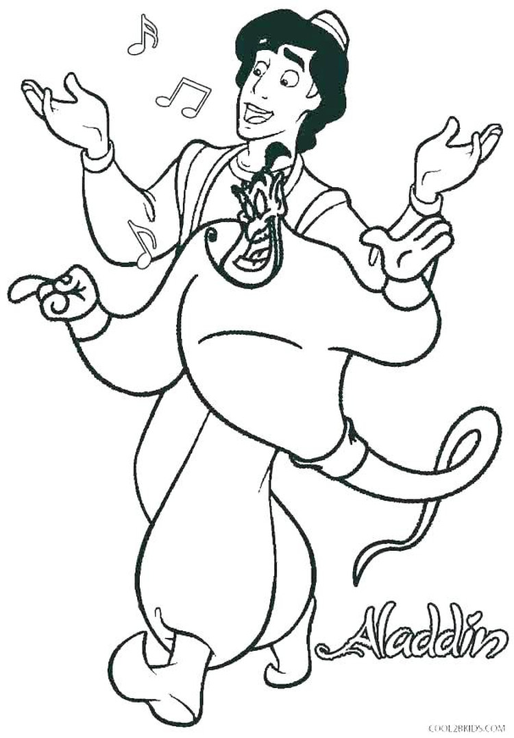 coloring pages capt aladdin