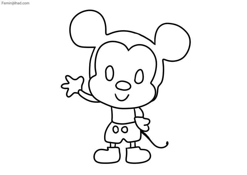 coloring pages disney cuties mickey mouse